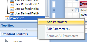 Using Parameters in Report Designer – Quality Management (Professional)